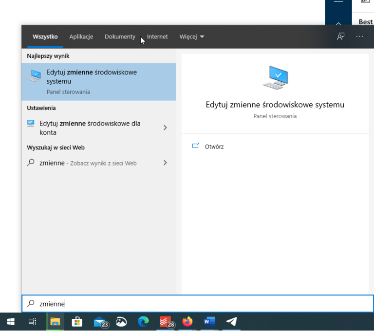 Zmienne środowiskowe W Windows 10 – Notes Informatyka