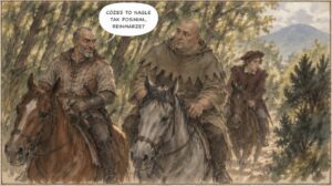 Ta sama scena, szkic z detalami tylko zasugerowanymi